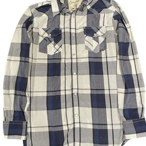 Coastal Navy and White Checkered Shirt